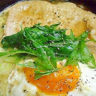 焼き豚水菜ラーメン